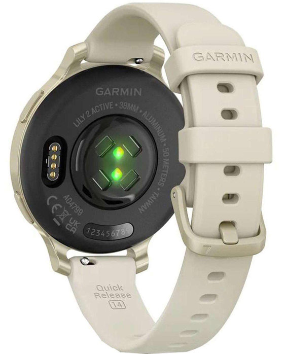 GARMIN Lily® 2 Active Lunar Gold with Bone Silicone Strap (Προπαραγγελία)