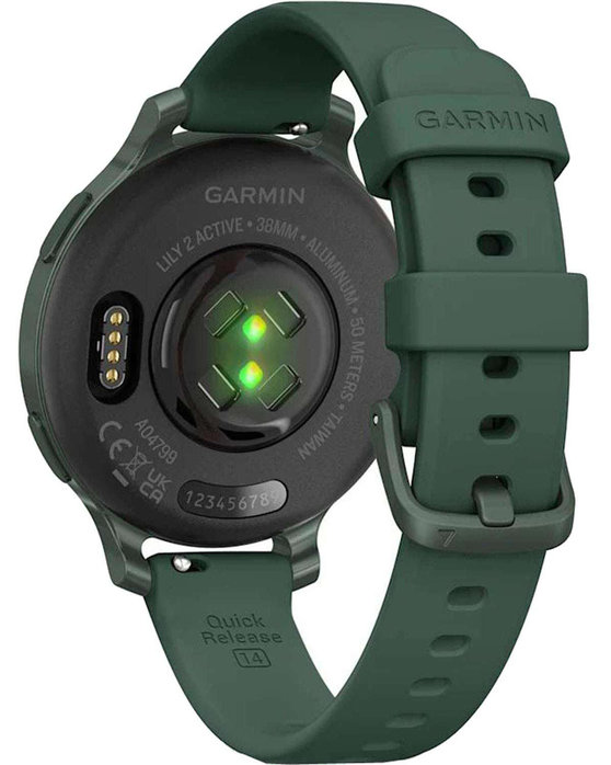 GARMIN Lily® 2 Active Jasper Green with Jasper Green Silicone Strap (Προπαραγγελία)