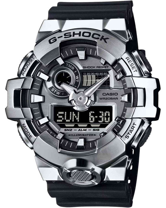 G-SHOCK G-Steel Dual Time Chronograph Black Plastic Strap