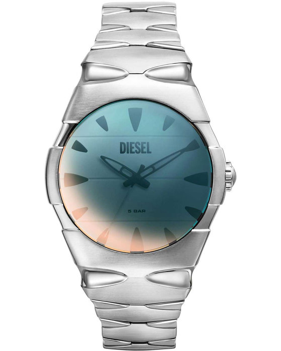 DIESEL D-Sruptor Silver Stainless Steel Bracelet