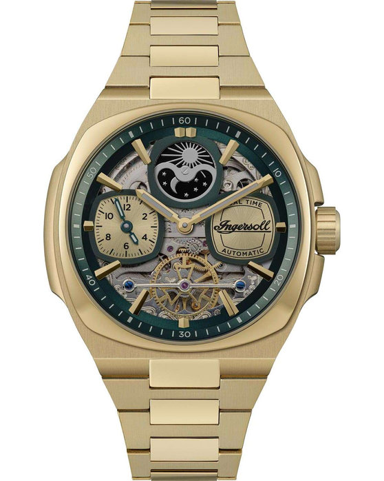 INGERSOLL Spirit Automatic Dual Time Gold Stainless Steel Bracelet