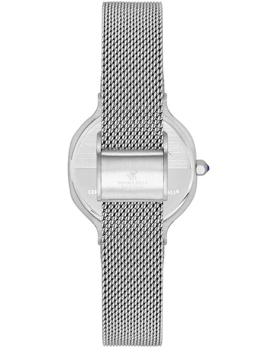 BEVERLY HILLS POLO CLUB Diamond Silver Stainless Steel Bracelet