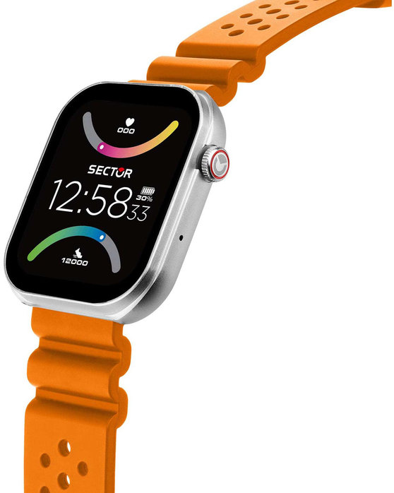 SECTOR S03 Smartwatch Orange Plastic Strap Gift Set