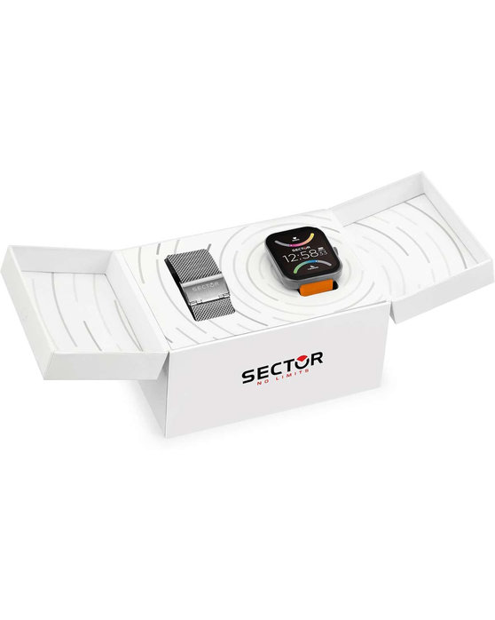 SECTOR S03 Smartwatch Orange Plastic Strap Gift Set