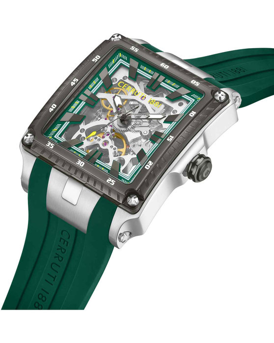 CERRUTI Odissea Automatic Green Silicone Strap