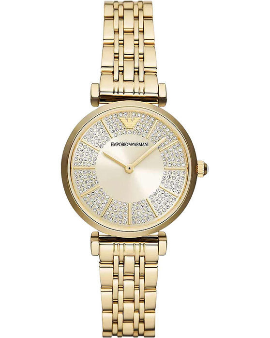 EMPORIO ARMANI Gianni T-Bar Crystals Gold Stainless Steel Bracelet