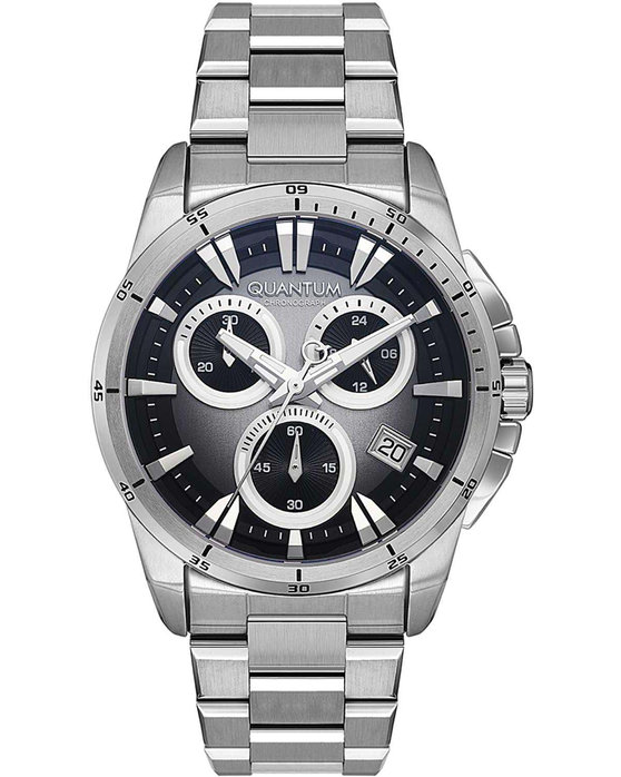 QUANTUM Powertech Chronograph Silver Metallic Bracelet