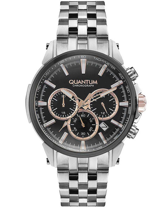 QUANTUM Powertech Chronograph Silver Metallic Bracelet