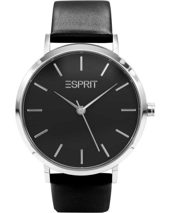 ESPRIT Everyday Black Leather Strap