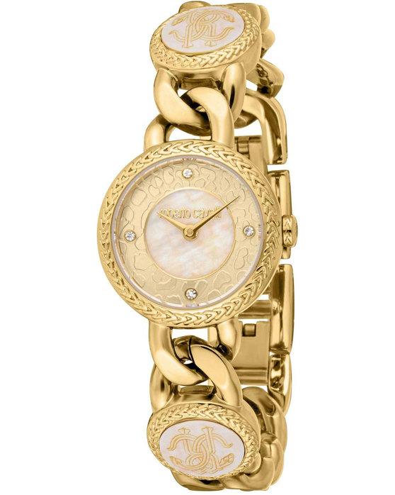 ROBERTO CAVALLI Core Crystals Gold Stainless Steel Bracelet