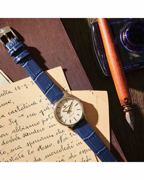 LUCIEN ROCHAT Iconic Blue Leather Strap