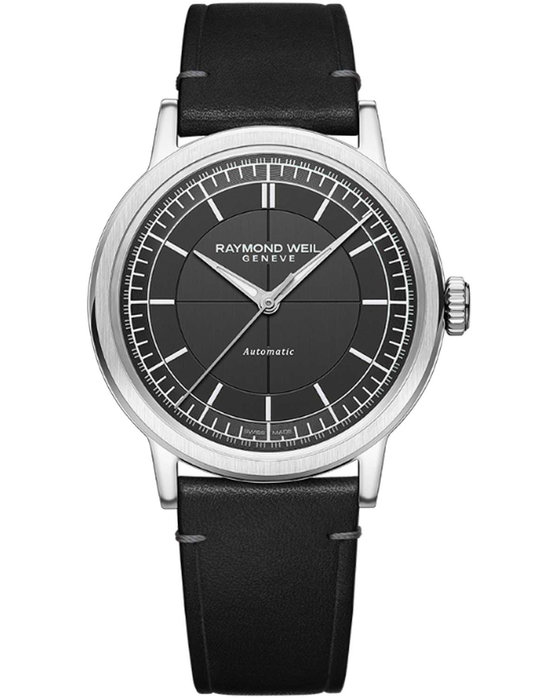 RAYMOND WEIL Millesime Automatic Black Leather Strap