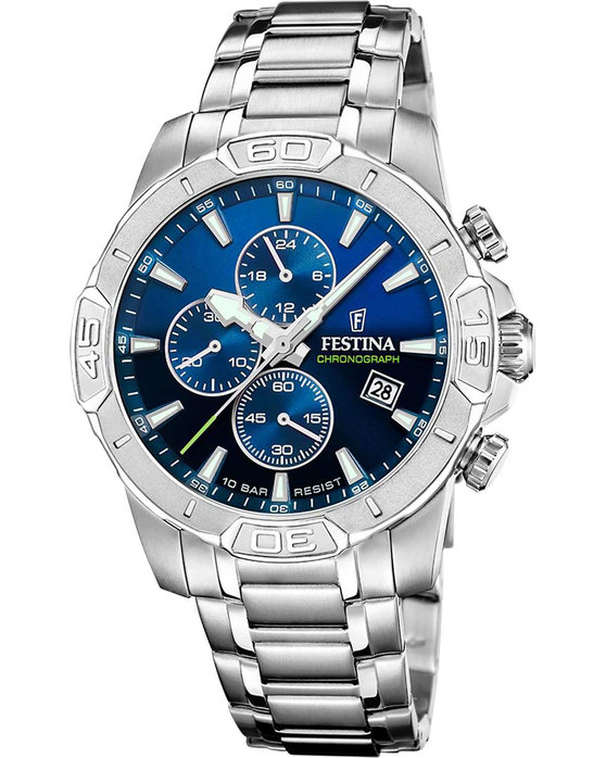 FESTINA Chronograph Silver Stainless Steel Bracelet