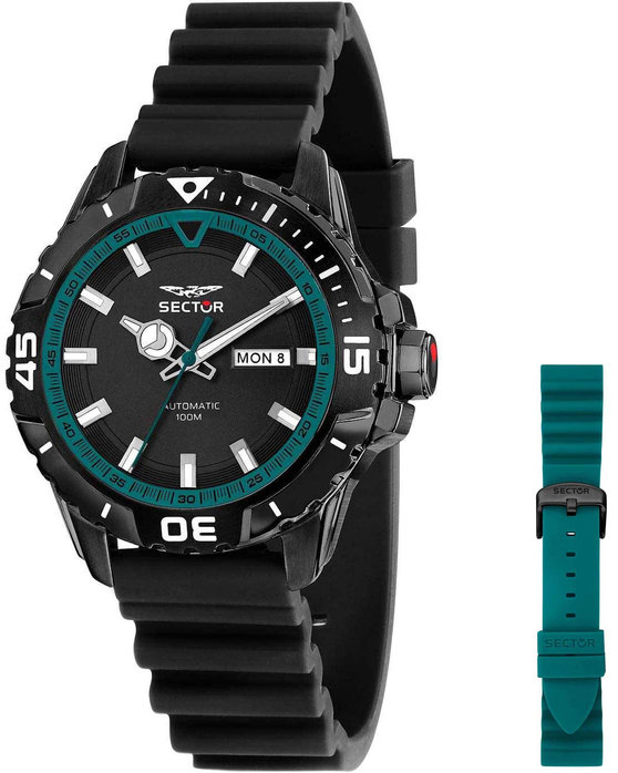 SECTOR Legend Automatic Black Plastic Strap Gift Set