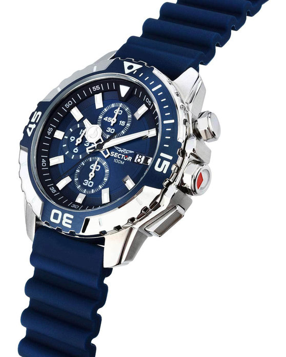 SECTOR Legend Chronograph Blue Plastic Strap