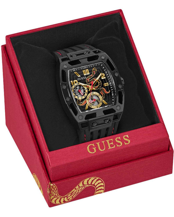 GUESS Phoenix Black Rubber Strap