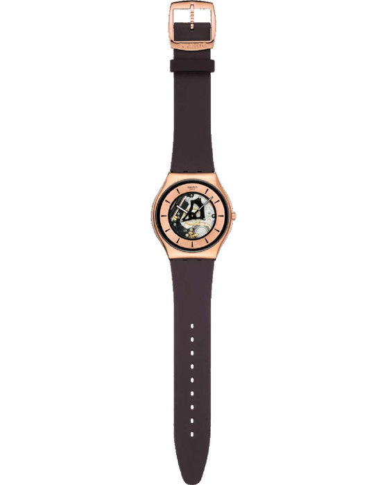 SWATCH Copper Flame Brown Silicone Strap