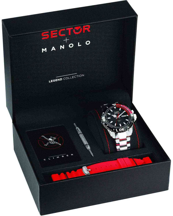 SECTOR Legend Automatic Silver Stainless Steel Bracelet Gift Set