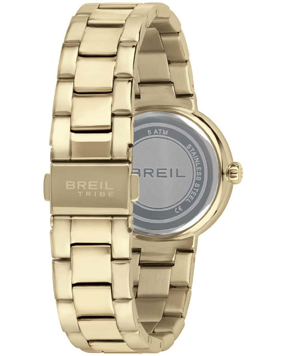 BREIL Tribe Dancefloor Crystals Gold Stainless Steel Bracelet