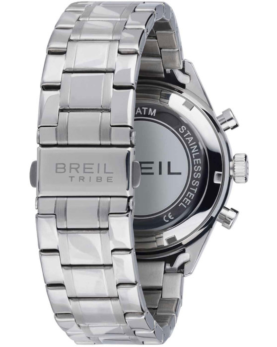 BREIL Tribe Jato Chronograph Silver Stainless Steel Bracelet