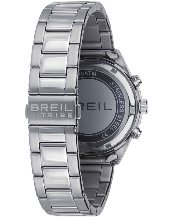 BREIL Tribe Overhand Chronograph Silver Stainless Steel Bracelet