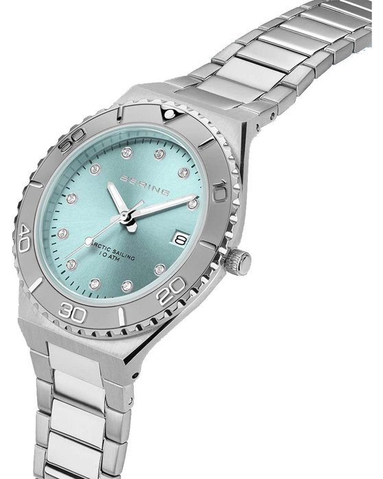 BERING Classic Crystals Silver Stainless Steel Bracelet