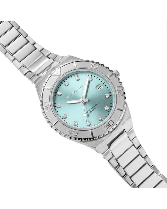 BERING Classic Crystals Silver Stainless Steel Bracelet