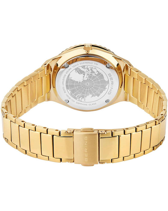 BERING Classic Crystals Gold Stainless Steel Bracelet