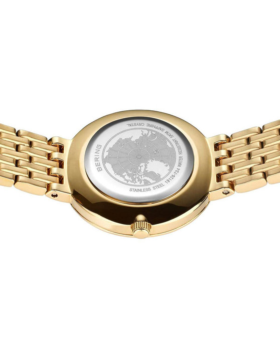 BERING Classic Crystals Gold Stainless Steel Bracelet