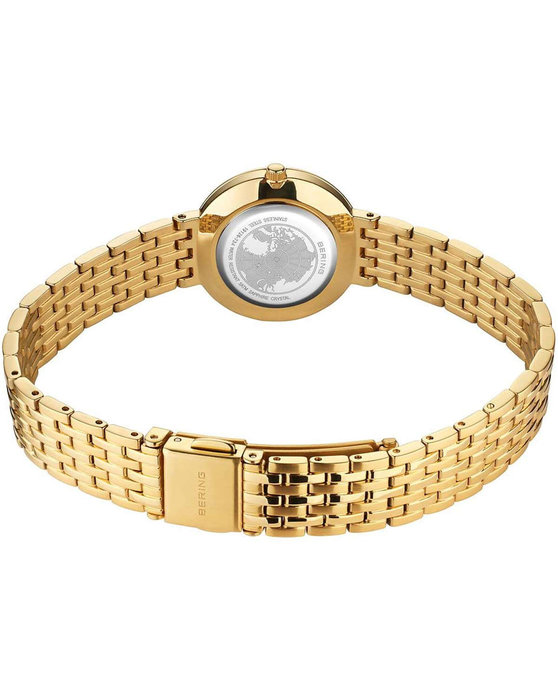 BERING Classic Crystals Gold Stainless Steel Bracelet