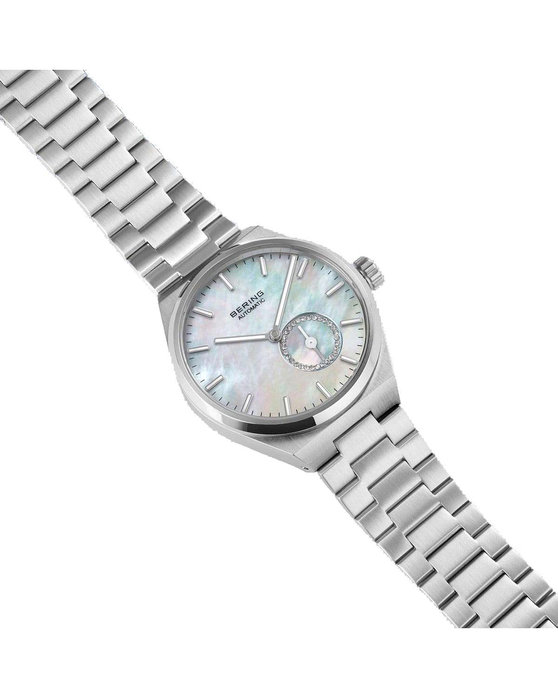 BERING Crystals Automatic Silver Stainless Steel Bracelet