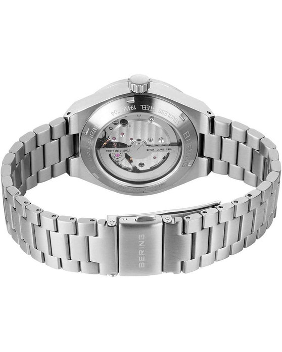 BERING Crystals Automatic Silver Stainless Steel Bracelet