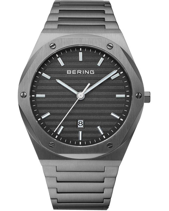 BERING Classic Grey Stainless Steel Bracelet