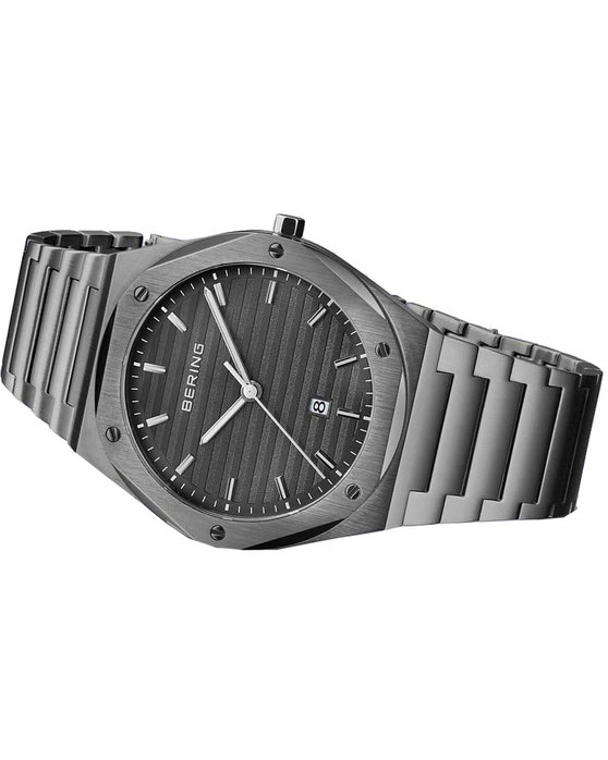 BERING Classic Grey Stainless Steel Bracelet