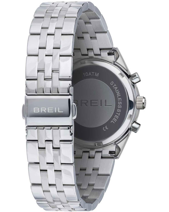 BREIL Stand Out Crystals Chronograph Silver Stainless Steel Bracelet