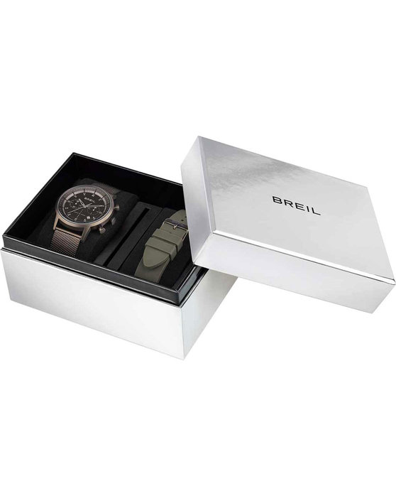 BREIL Six.3.Nine Chronograph Black Silicone Strap Gift Set