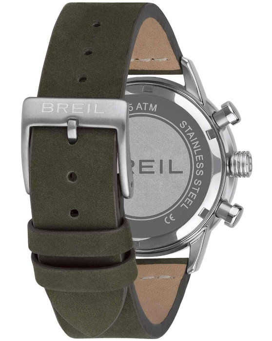 BREIL Outrider Chronograph Khaki Leather Strap