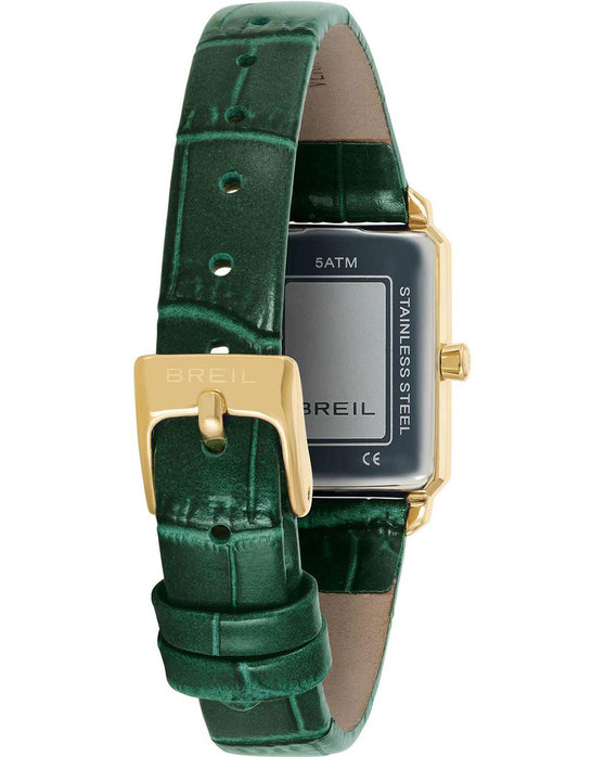 BREIL Carre Green Leather Strap