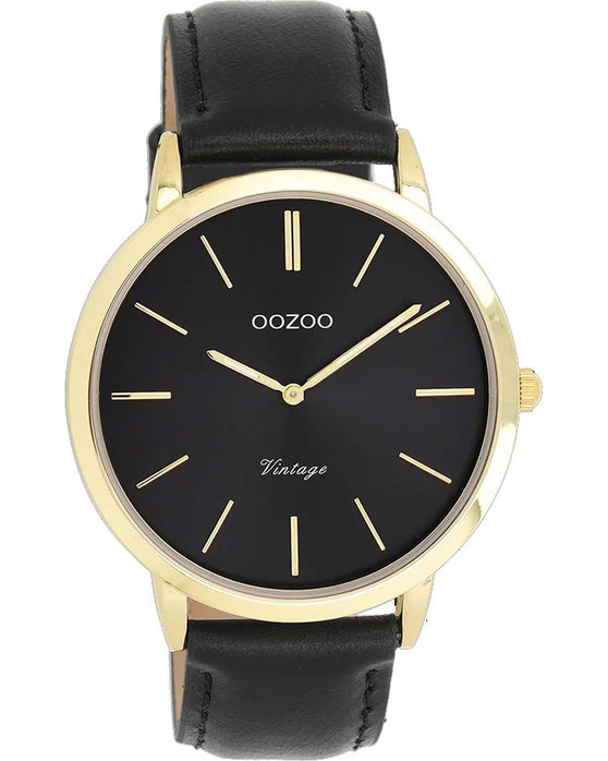 OOZOO Vintage Black Leather Strap