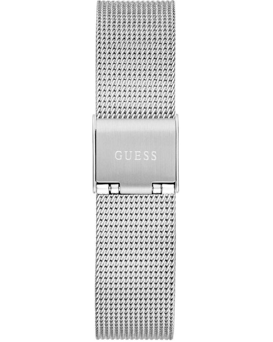 GUESS Glitz Plaque Crystals Silver Stainless Steel Bracelet