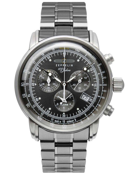 ZEPPELIN 100 Years Chronograph Silver Stainless Steel Bracelet