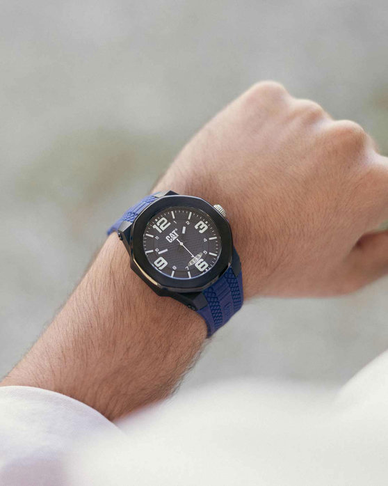 CATERPILLAR Hive Blue Silicone Strap