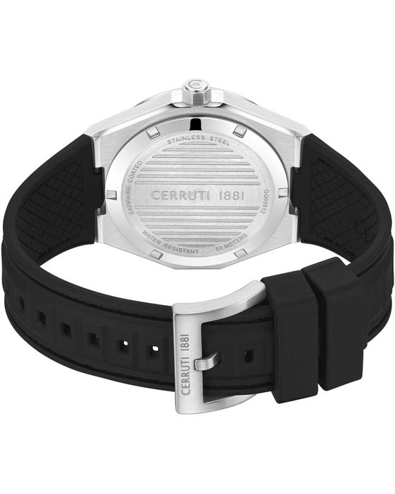 CERRUTI Ravello Black Silicone Strap