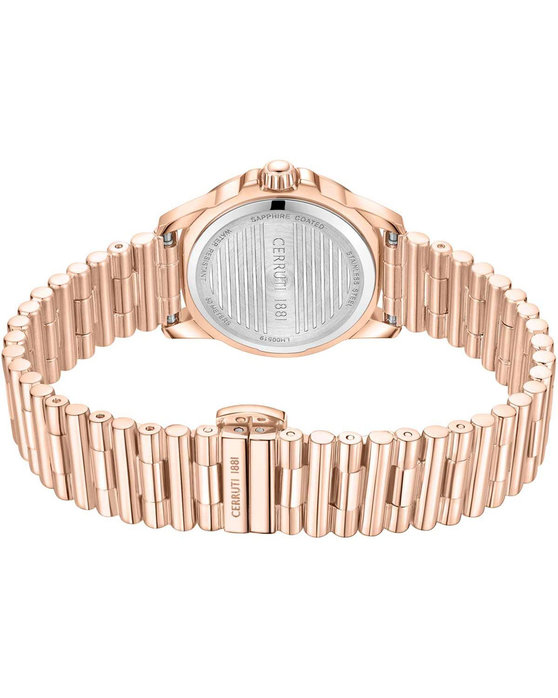 CERRUTI Turchino Crystals Rose Gold Stainless Steel Bracelet