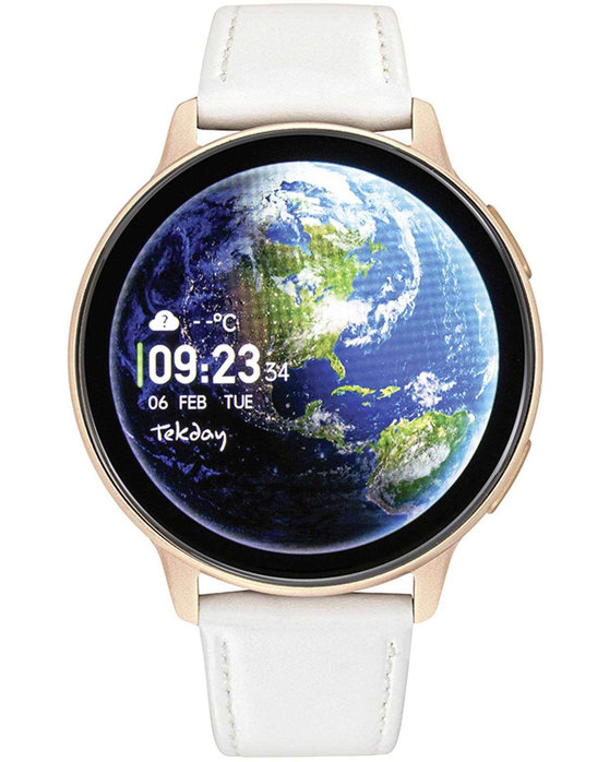 TEKDAY Smartwatch White Leather Strap