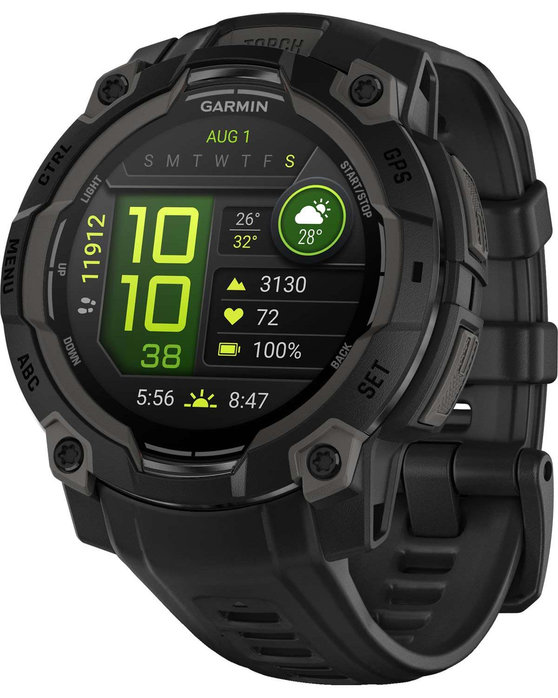 GARMIN Instinct 3 45mm AMOLED Black with Black Silicone Band