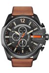 DIESEL Mega Chief Men's Chrono Brown Leather Strap