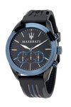 MASERATI Traguardo Chrono  Black Rubber Strap