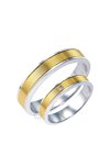 Wedding rings from 14ct Gold and Whitegold with Diamond