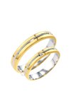 Wedding rings from 14ct Gold and Whitegold with Diamond